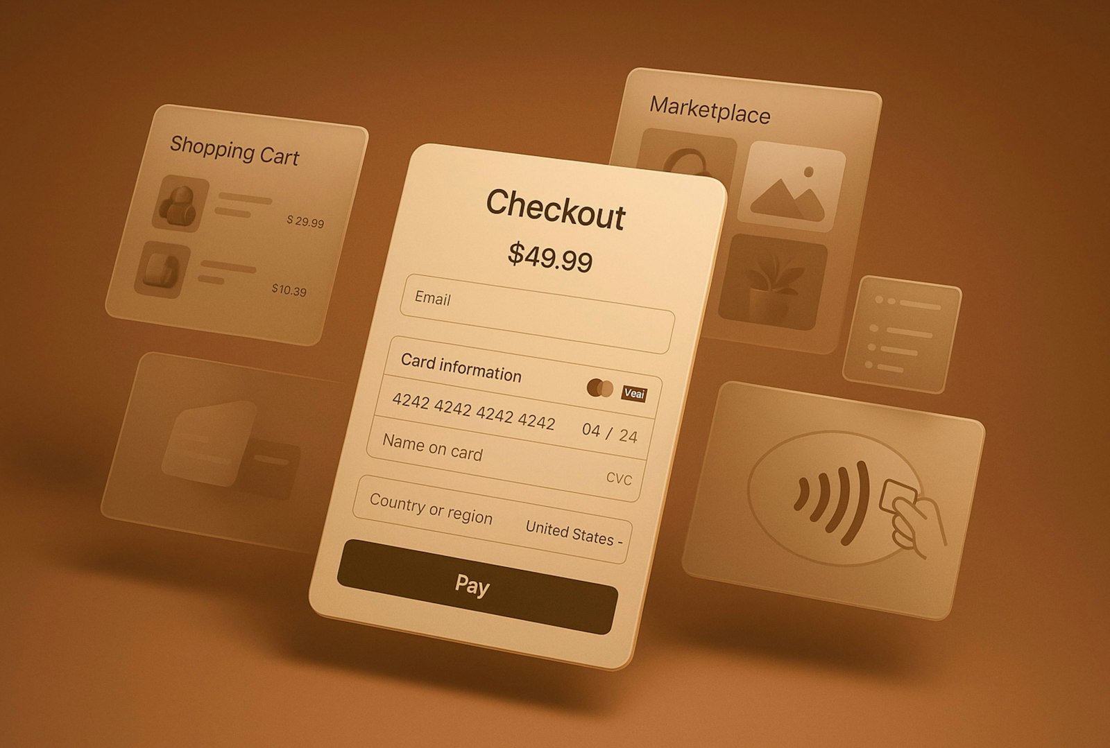 Boutique en ligne consultée sur smartphone, paiement en cours